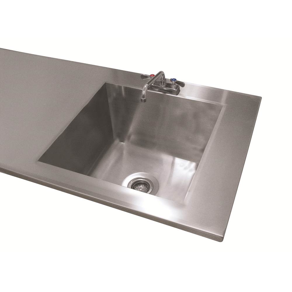 Advance Tabco Double Sink Welded Into Table Top