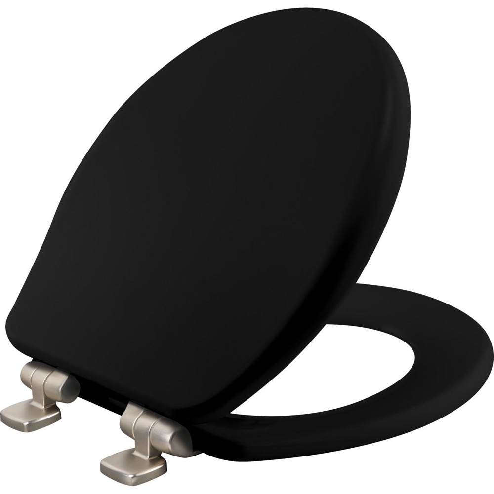 Bemis Bemis Alesio™ Round High Density™ Enameled Wood Toilet Seat in Black with STA-TITE® Seat Fastening System™
