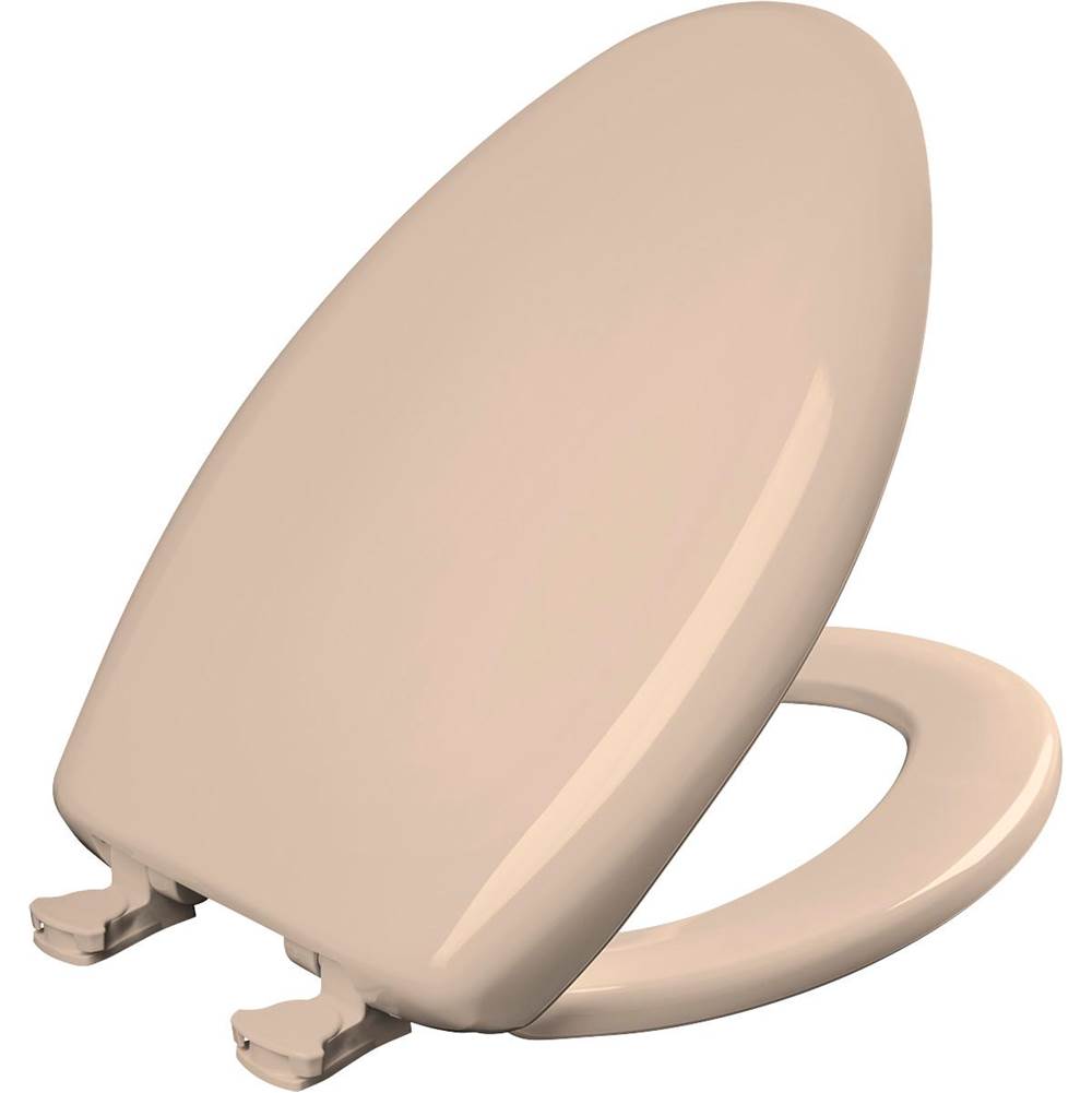 Bemis Elongated Plastic Toilet Seat with WhisperClose with EasyClean & Change Hinge and STA-TITE in Desert Bloom