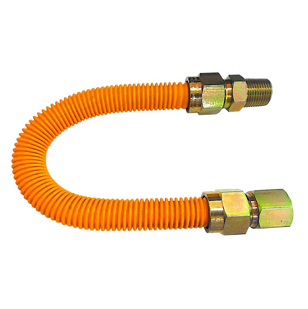 Braxton Harris 1/2'' Fip X 1/2'' Mip X 60'' L Poly Coated Gas Connector (3/8'' Od Hose)