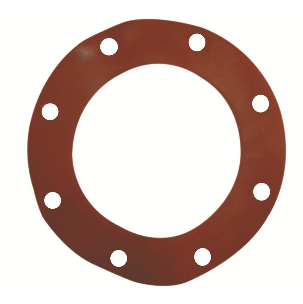Braxton Harris 4'' Ips Red Rubber Full Face Gasket 1/16'' Thick