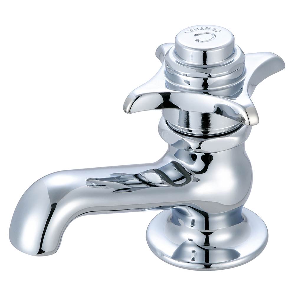 Central Brass Selfclose-Basin 4-Arm Hdl Plain End Cold-Pc