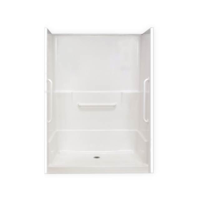 Clarion Bathware 60'' Convertible Shower W/ 4'' Threshold - Rear Center Drain