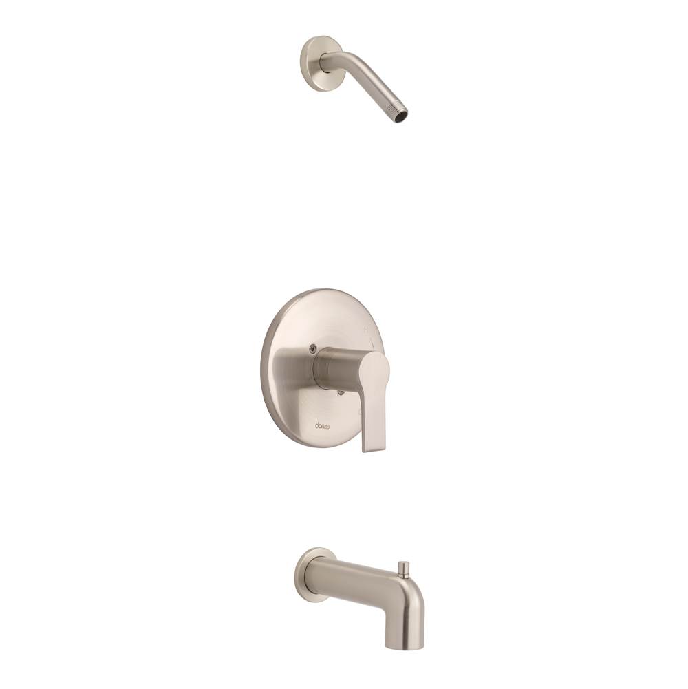 Gerber Plumbing South Shore 1H Tub And Shower Trim Kit And Treysta Cartridge W/ Diverter On Spout Less Showerhead Brushed Nickel