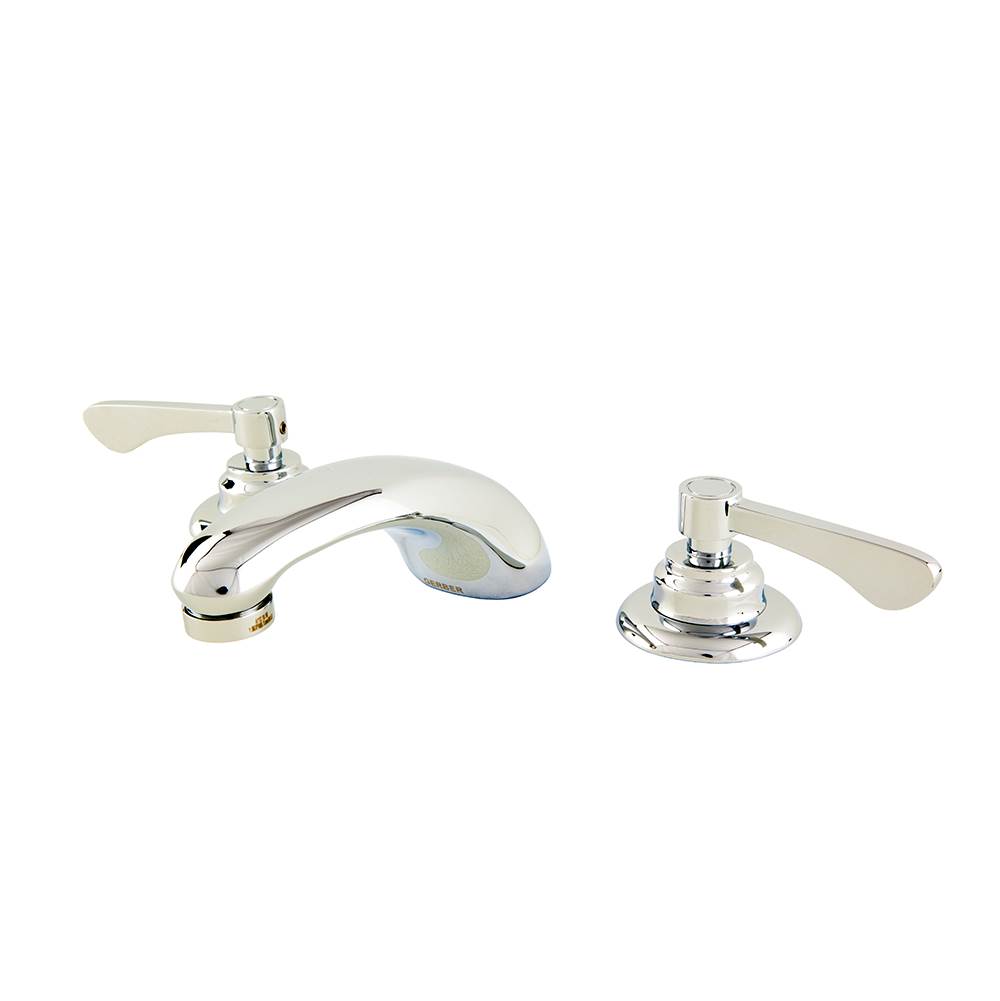 Gerber Plumbing Commercial 2H Widespread Lavatory Faucet W/ Rigid Connections And Less Drain 0.5Gpm Chrome