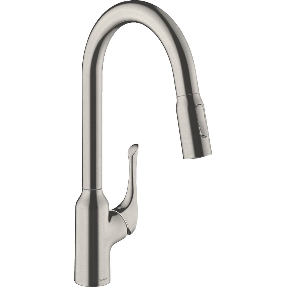 Hansgrohe Allegro N HighArc Kitchen Faucet, 2-Spray Pull-Down, 1.75 GPM in Steel Optic