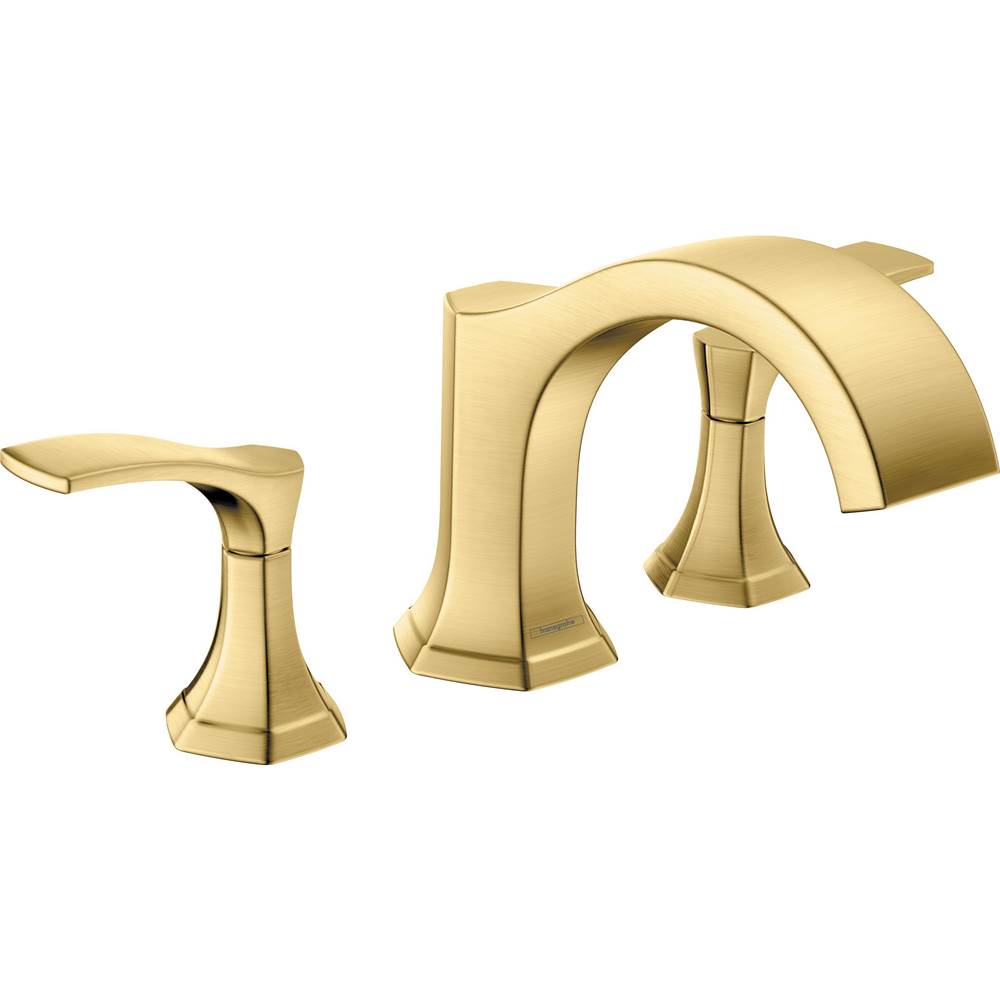 Hansgrohe Locarno 3-Hole Roman Tub Set Trim in Brushed Gold Optic