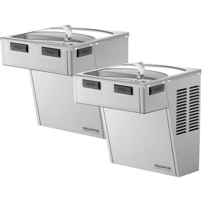 Halsey Taylor Wall Mount Bi-Level ADA Cooler, Non-Filtered Refrigerated Stainless
