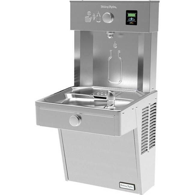 Halsey Taylor HydroBoost Vandal-Resistant Bottle Filling Station and Single ADA Cooler Filtered Refrigerated Stainless
