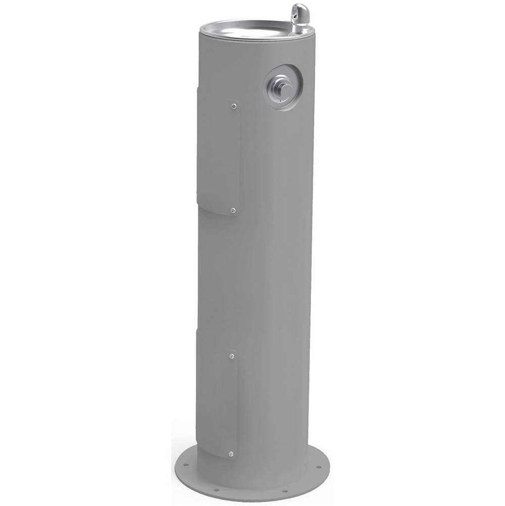 Halsey Taylor Endura II Tubular Outdoor Fountain, Pedestal Non-Filtered Non-Refrigerated Freeze Resistant, Gray
