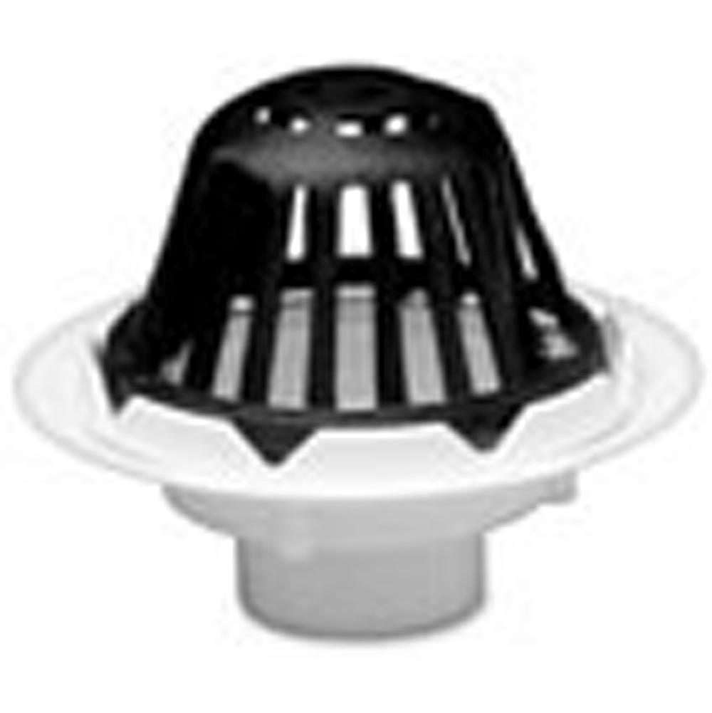 IPS Roofing Products 4'' ABS Plastic Roof Drain w/Cast Iron Dome