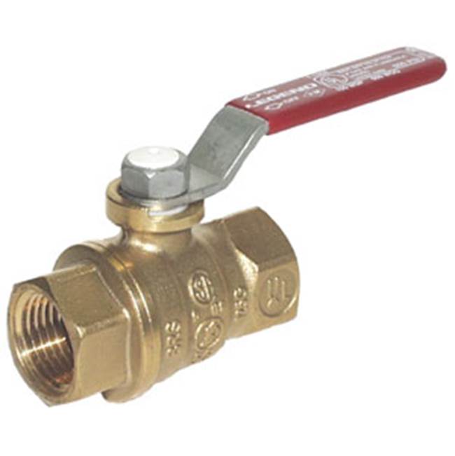 Legend Valve 1'' T-1004 Forged Brass Large Pattern Full Port Ball Valve, with Cubic Ball
