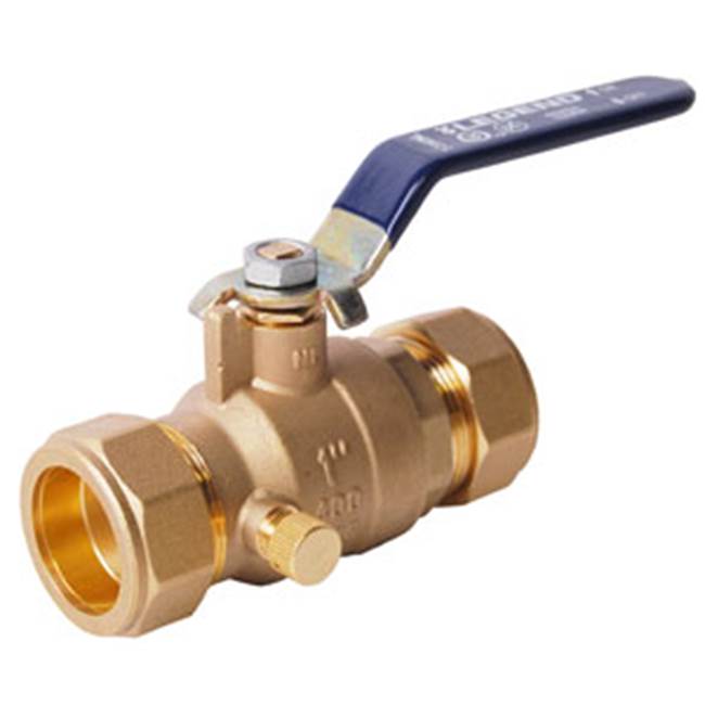 Legend Valve 1/2 T2002NL No Lead, DZR Forged Brass Ball Valve, Compression Ends and Drainable