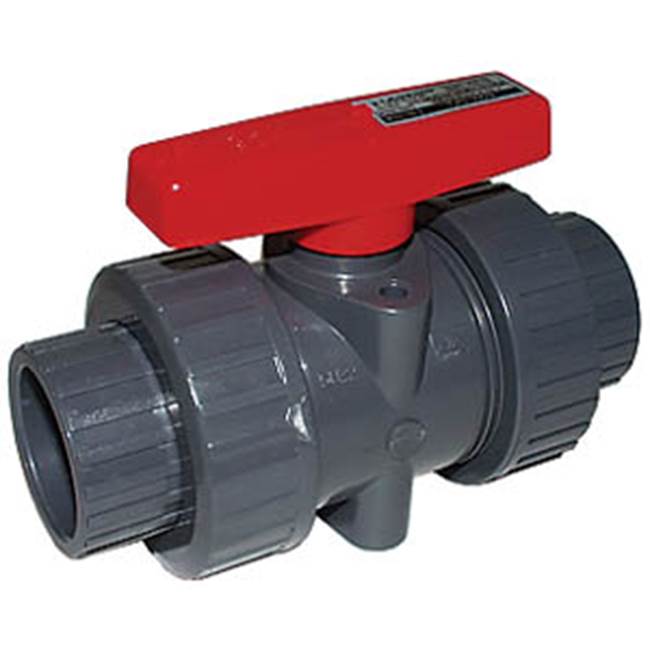 Legend Valve 1/2'' T/S-603V PVC True Union Ball Valve, with FNPT & Solvent Adapters