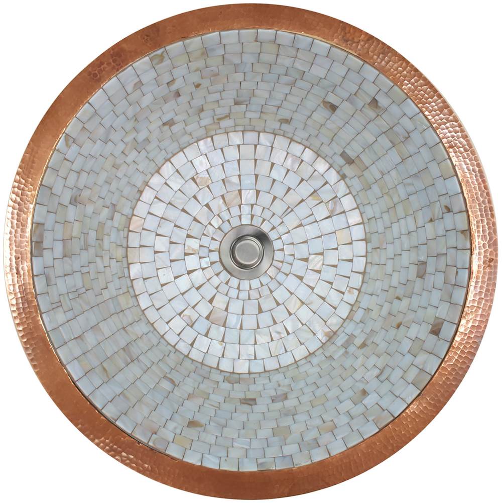 Linkasink Unfinished Copper Rim with Tile Pattern and Color Options