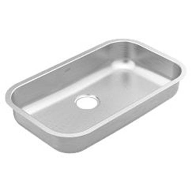 Moen 30'' x 18'' stainless steel 18 gauge single bowl sink