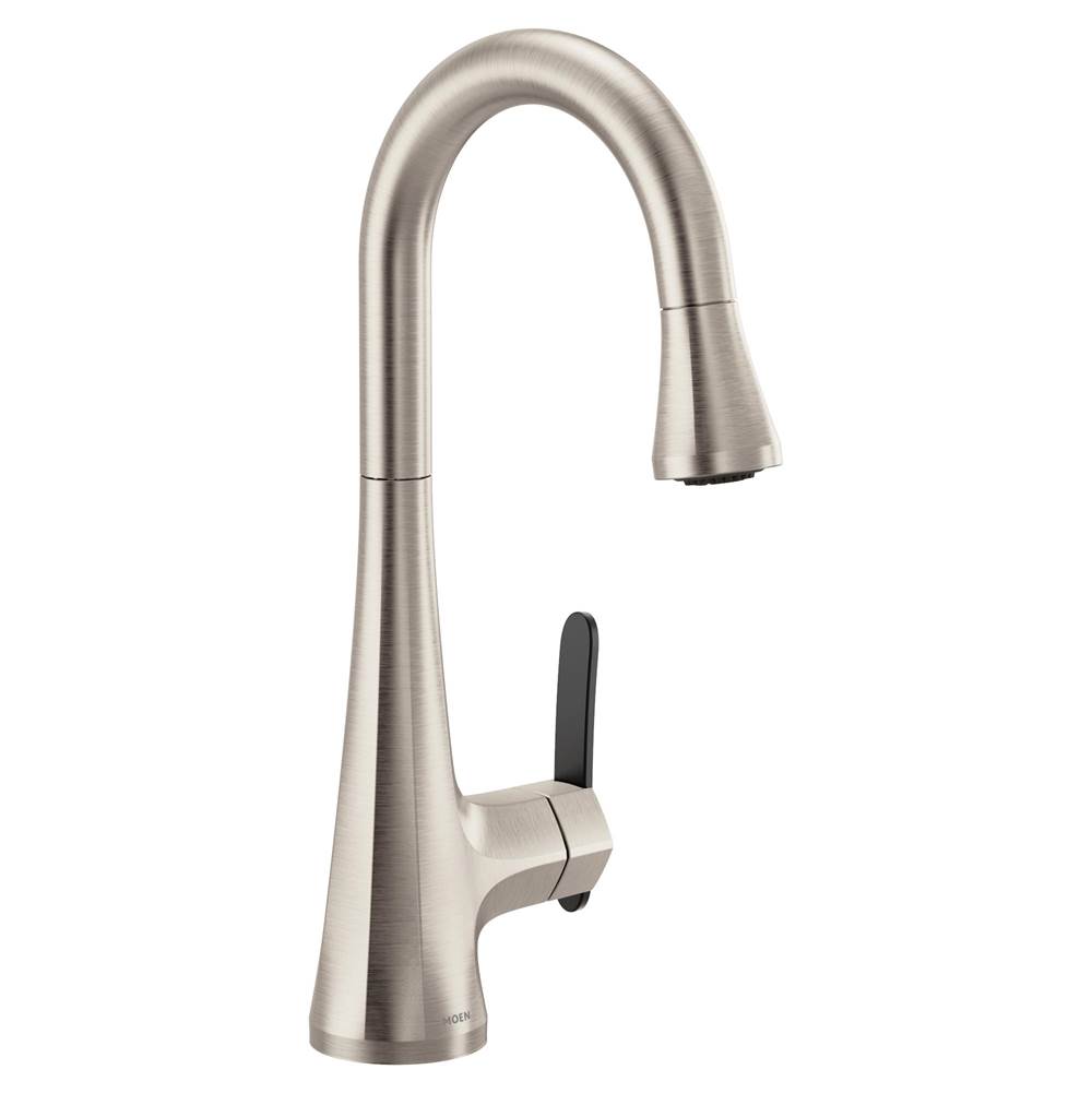 Moen Sinema Single-Handle Pull-Down Sprayer Bar Faucet Featuring Reflex and 2-Handle Options in Spot Resist Stainless