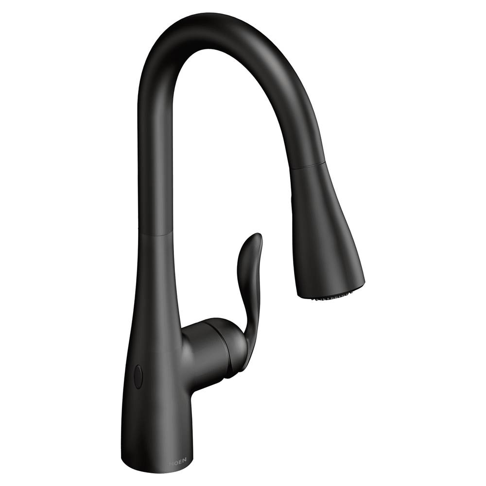 Moen Arbor Motionsense Wave Sensor Touchless One-Handle Pulldown Kitchen Faucet Featuring Power Clean, Matte Black