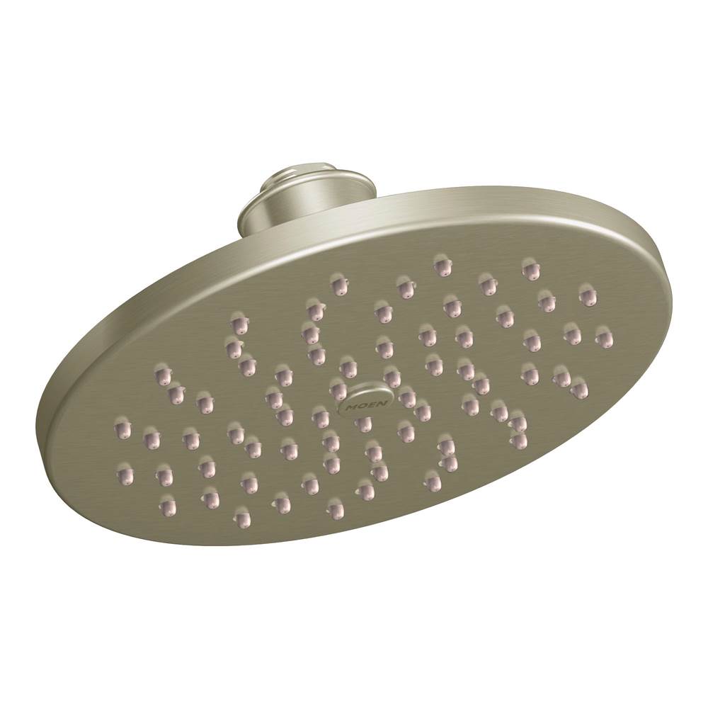 Moen 8'' Eco-Performance Single-Function Rainshower Showerhead with Immersion Technology, Brushed Nickel