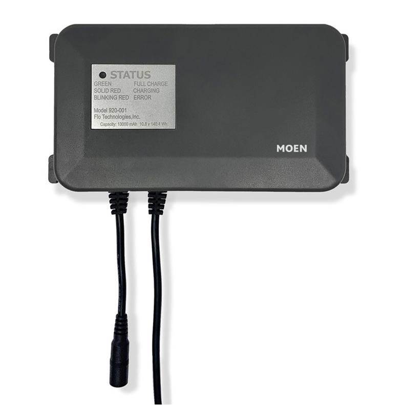 Moen Flo Smart Water Monitor and Shutoff Lithium Ion Battery Backup with 6 Ft. Power Cord