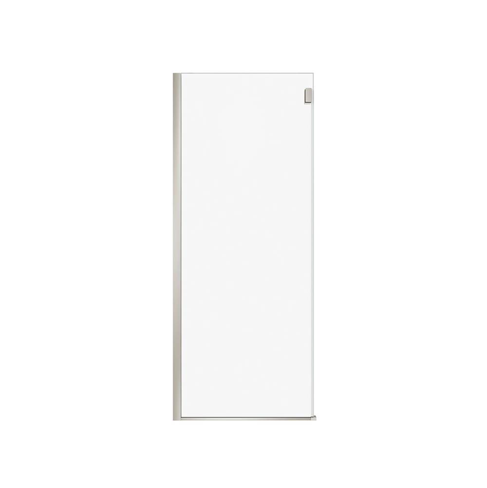 Maax Duel Alto Return Panel for 32 in. Base with Clear glass in Brushed Nickel