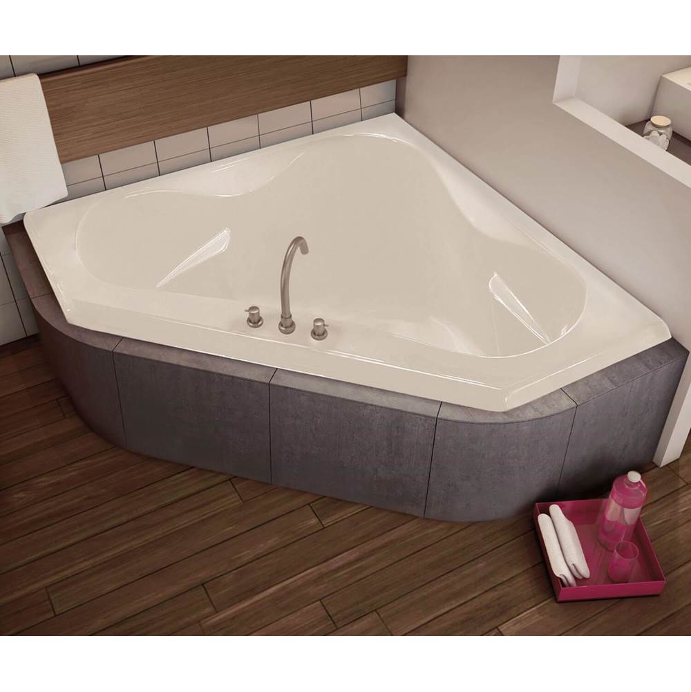 Maax Tryst 59 x 59 Acrylic Corner Center Drain Whirlpool Bathtub in White