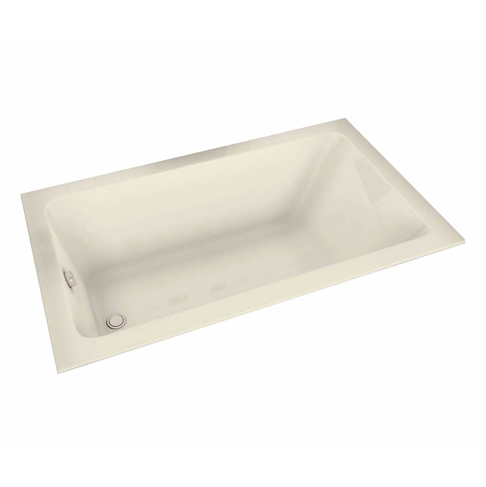 Maax Pose 6030 Acrylic Drop-in End Drain Combined Whirlpool & Aeroeffect Bathtub in Bone