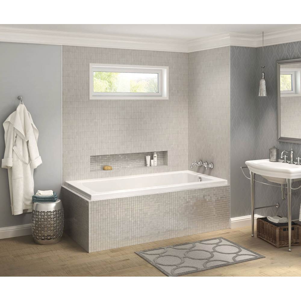 Maax Pose 6632 IF Acrylic Corner Right Right-Hand Drain Aeroeffect Bathtub in White