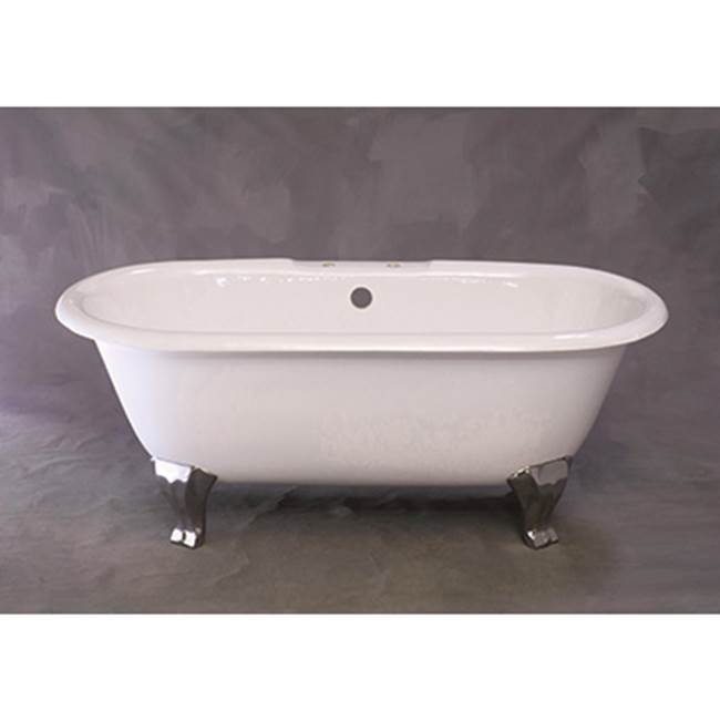 Strom Living Cast Iron Dual Tub With Supercoat Brass Legs