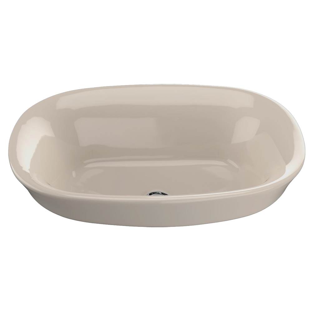 TOTO Toto® Maris™ Oval Semi-Recessed Vessel Bathroom Sink With Cefiontect, Bone
