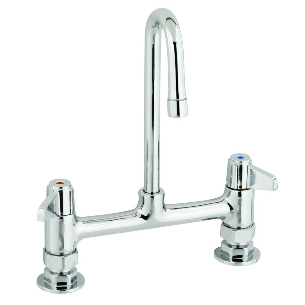 T&S Brass Faucet,8'' Centers,Deck Mount,3'' Spout