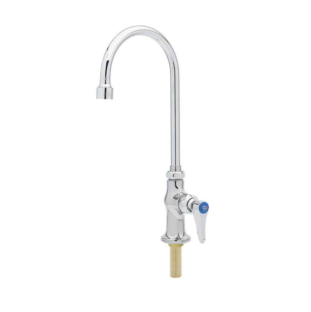 T&S Brass Single Pantry Faucet, Deck Mount, Swivle/Rigid Gooseneck, 2.2 GPM VR Aerator