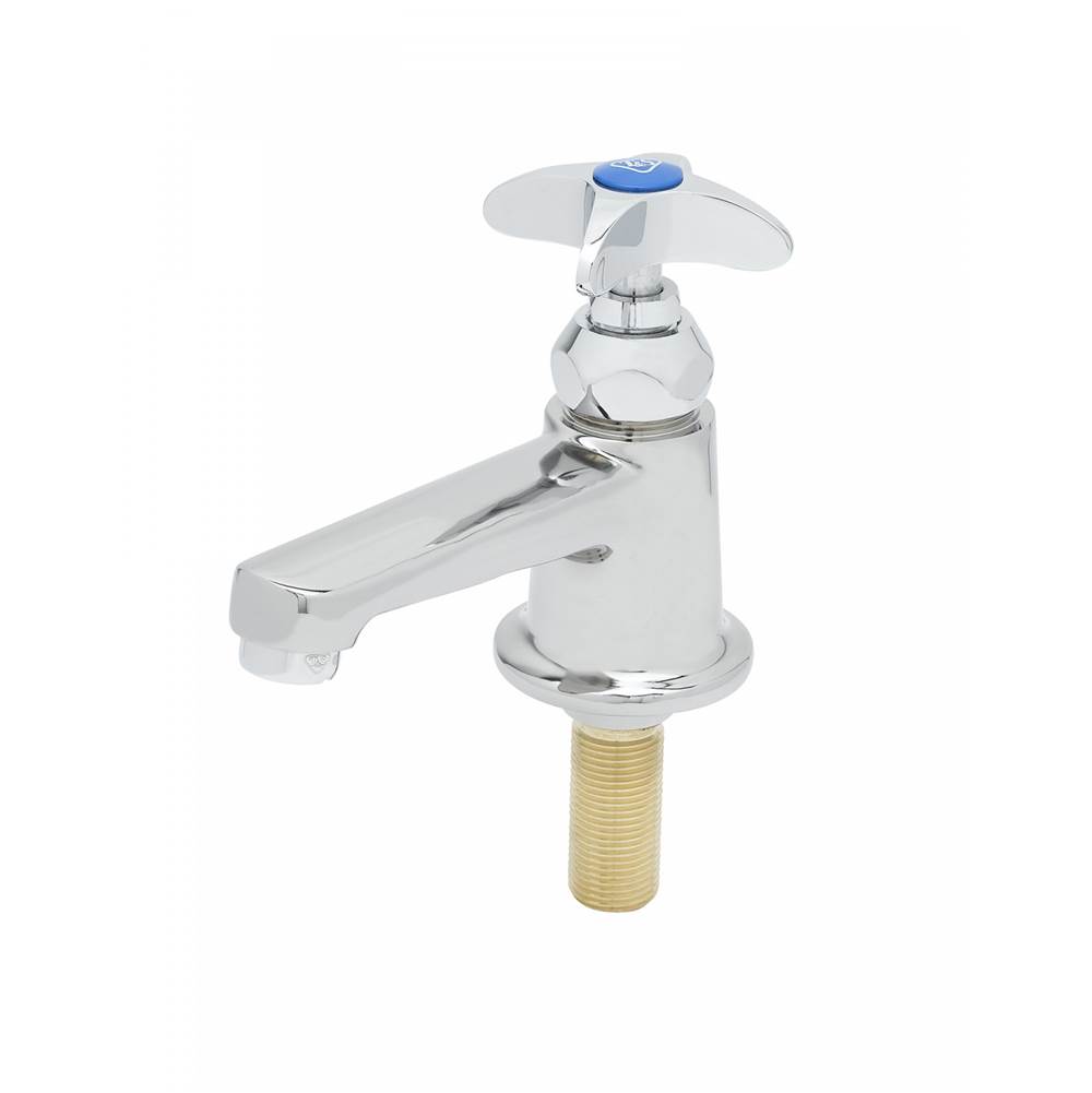 T&S Brass Single Temp Basin Faucet, 1.5 GPM Aerator, 4-Arm Handle