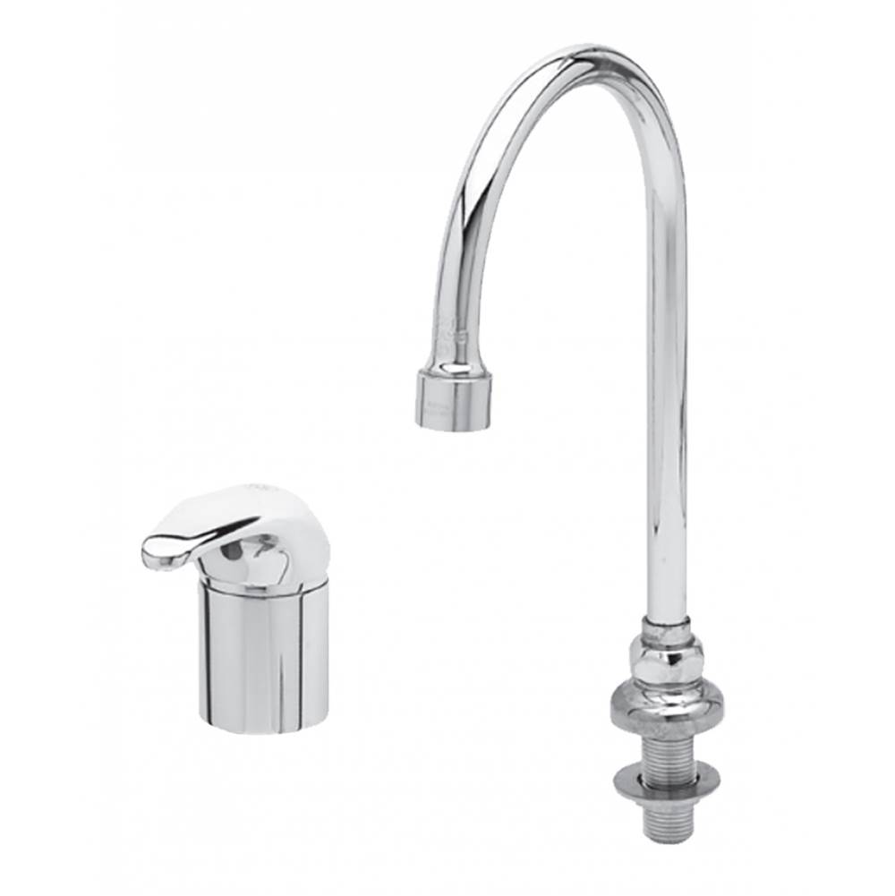 T&S Brass Side Mount Unit w/ Dummy Swivel/Rigid Gooseneck, 0.5 GPM Non-Aerated Outlet Device