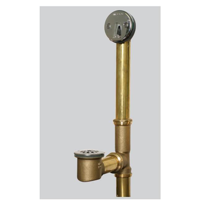 Watco Manufacturing Trip Lever Bath Waste Tubs To 16-In. 20-Ga Brass Brs Polished Brass ''Pvd''