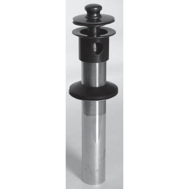 Watco Manufacturing Push Pull Lav Drain With Overflow Metal Stopper Brs Brushed Bronze