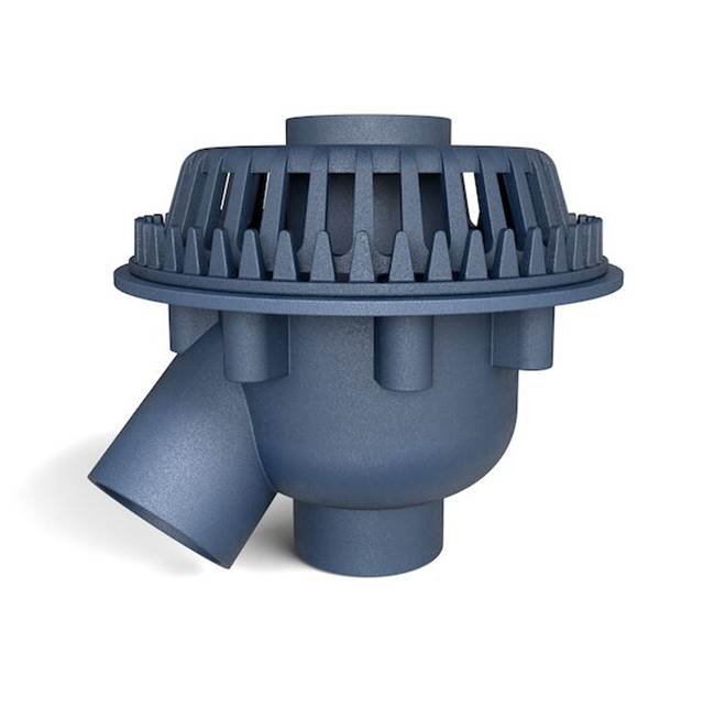Zurn Industries 100C3 CI Bi- Functional Ultra Low Profile Roof Drain w/3''NH Conn and Overflow Dome